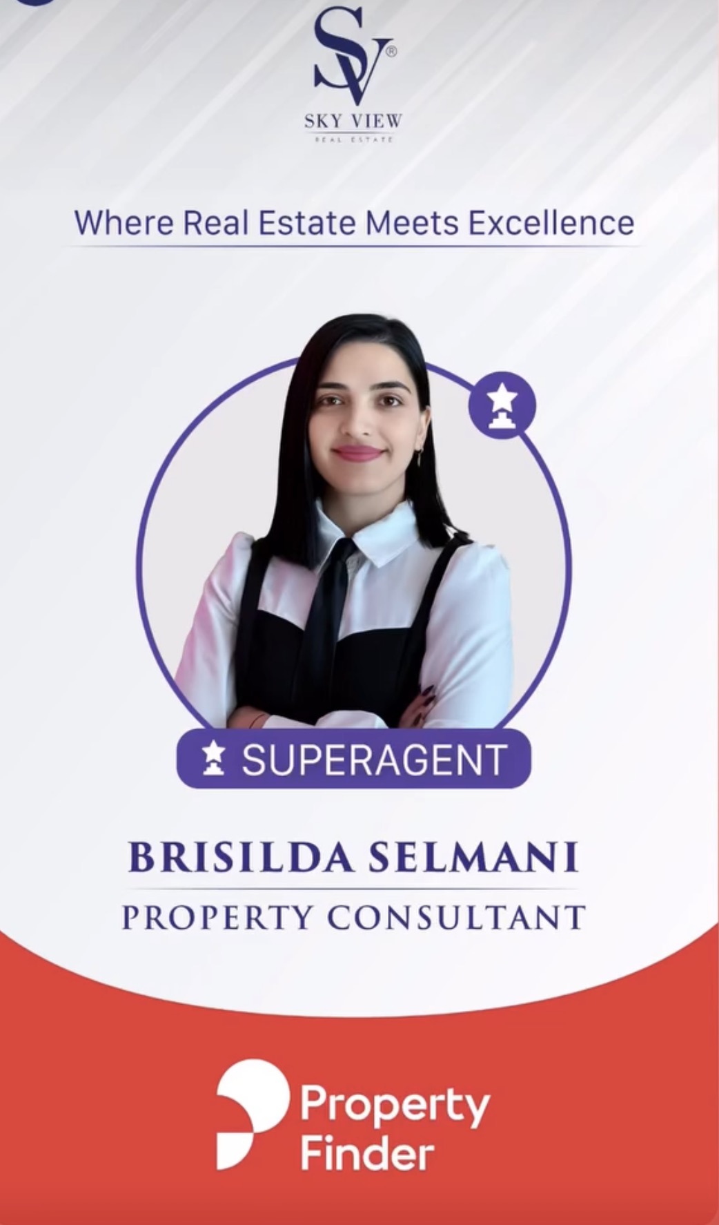 Property Finder SuperAgent badge — Brisilda Selmani